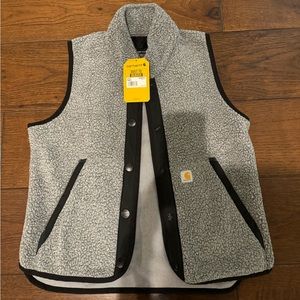 NWT carhartt fleece botton front vest
